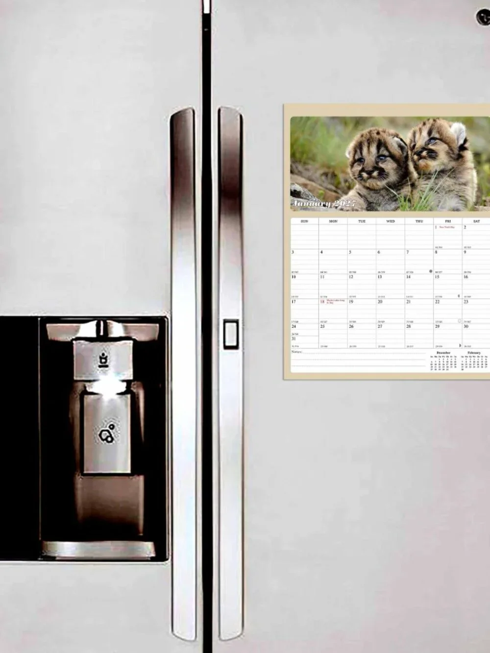 2027 Calendar Magnetic Peel & Stick 12 Months 8.5